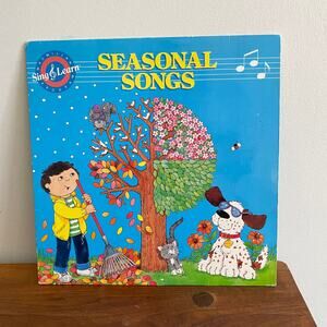 Vintage 1989 Seasonal Songs Sing & Learn Vinyl Record